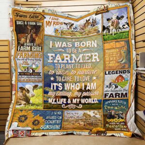 I Was Born To Be A Farmer Quilt X0708-14  Quilt